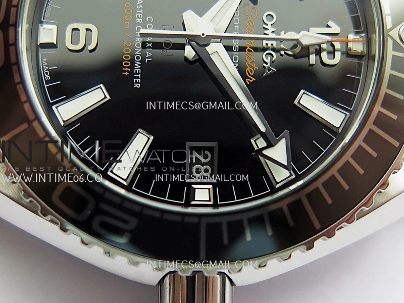Planet Ocean 39.5mm Black Ceramic Bezel SS V4 VSF 1:1 Best Edition Black Dial On SS Bracelet Super Clone Asian 8800
